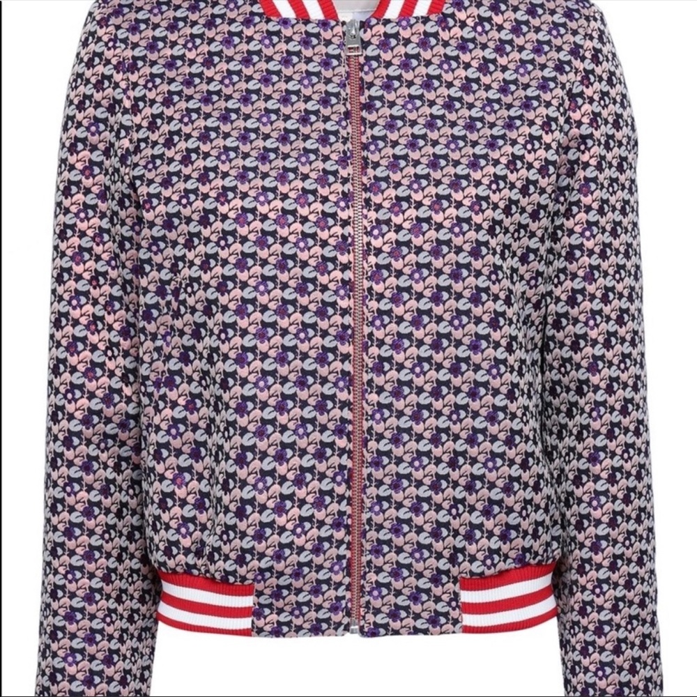 Maje jacquard bomber jacket